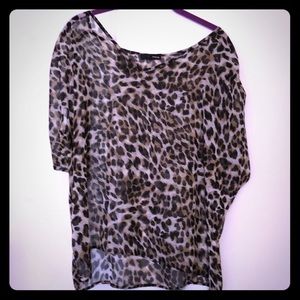 Leopard silk blouse